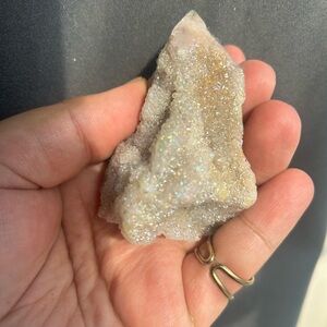 Sparkling Crystal Geode aura coated